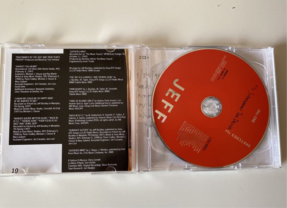 CD Jeff Buckley- Sketches for my sweethearth the drunk