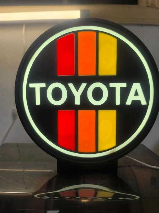 Lightbox Luminária Decorativa Toyota Retro (21x21x4 cm)