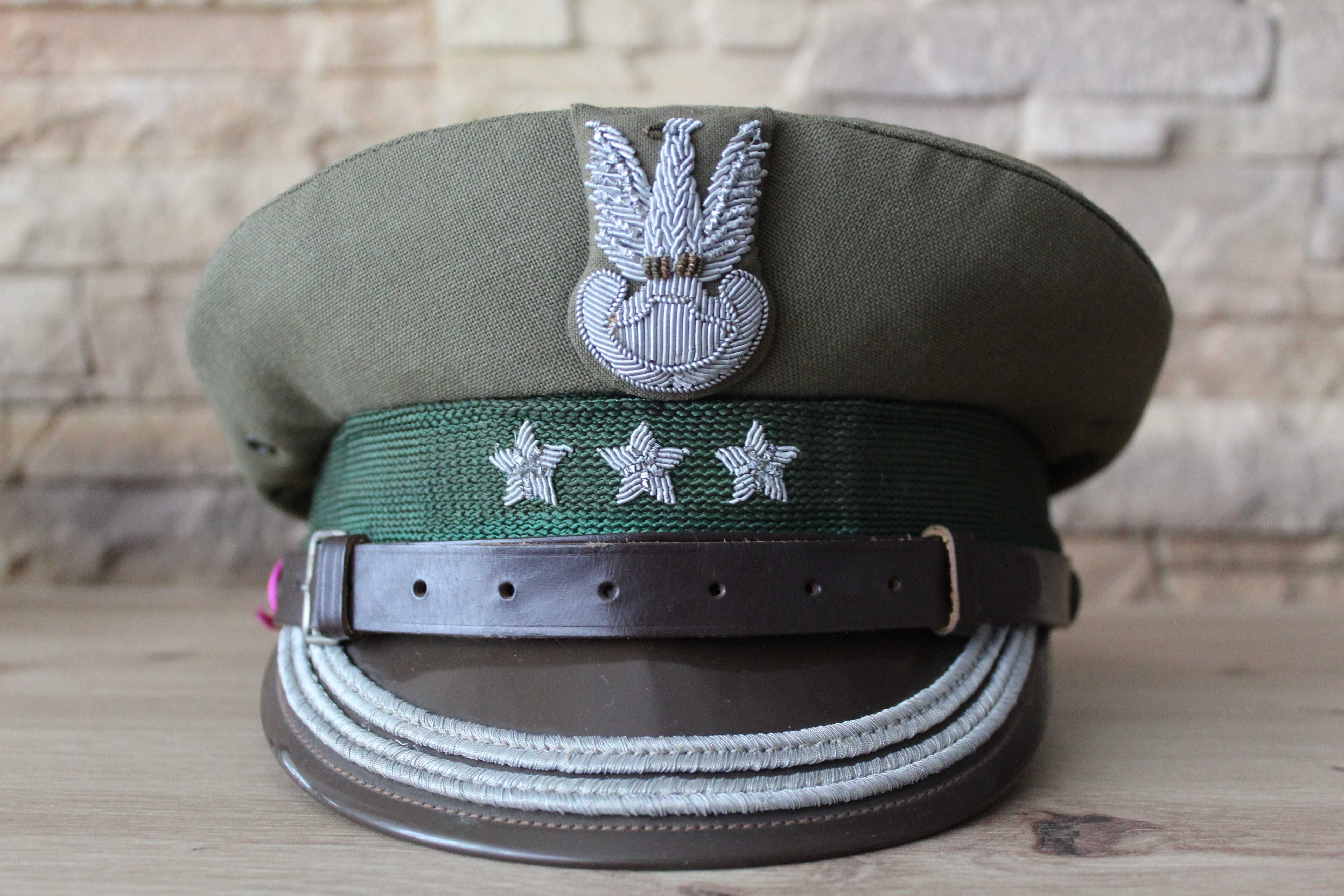 Czapka oficerska Pułkownika LWP WOP pagony WOP