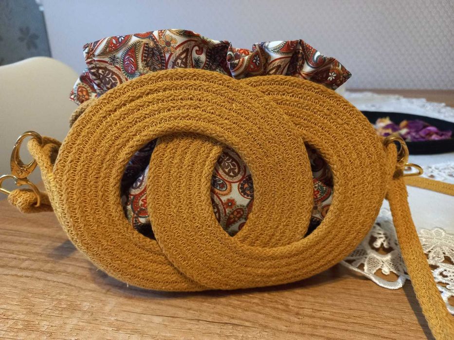 Ręcznie robiona torebka unikalna wyjątkowy wzór