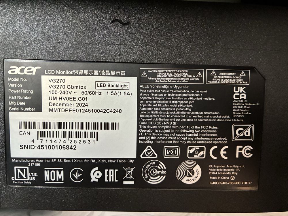Monitor Acer 120 hz