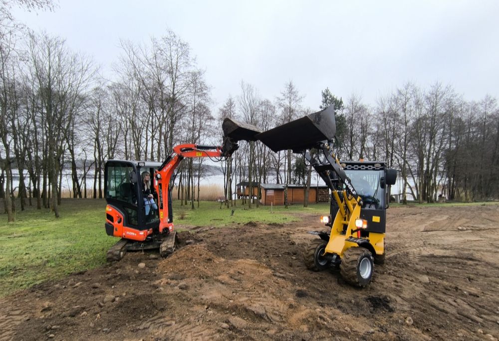 Usługi minikoparka, drenaż, wiertnica, niwelacja, równanie, ogród