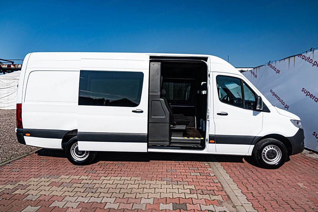 Mercedes-Benz Sprinter Długi Zabudowa Brygadowa 316 CDI 2.1 163KM  7os !! Hak !! Kamera !! Stopień z tyłu pojazdu !!