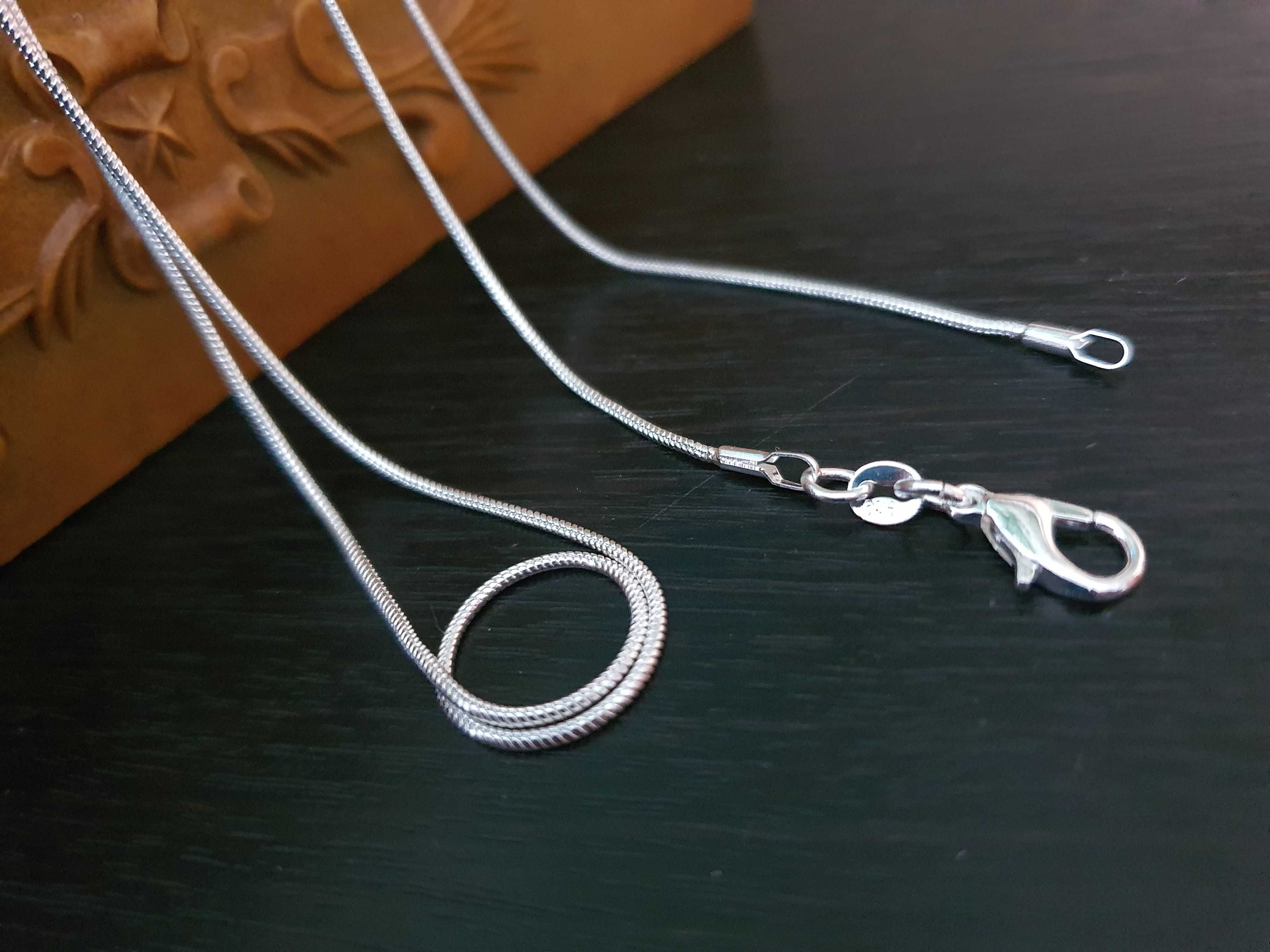 Серебряная цепочка "Snake", 57 см.