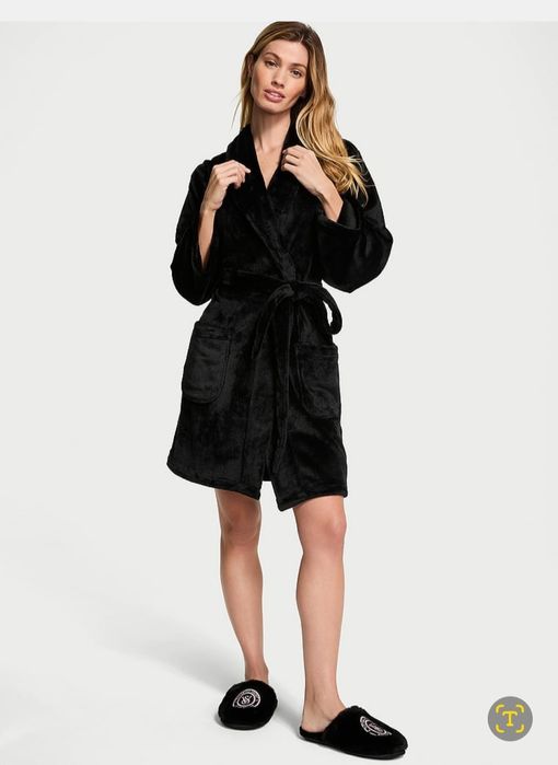 VICTORIA'S SECRET oryginalny z USA szlafrok czarny M L