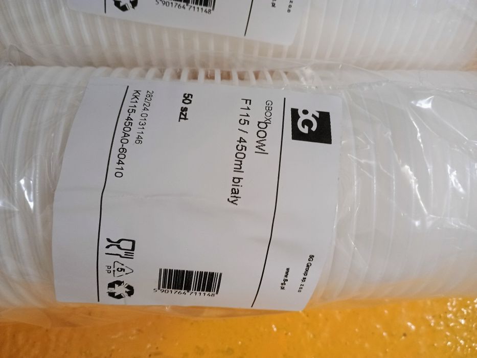 Pojemnik na lody lub zupę z pokrywką 450 ml - 100 sztuk