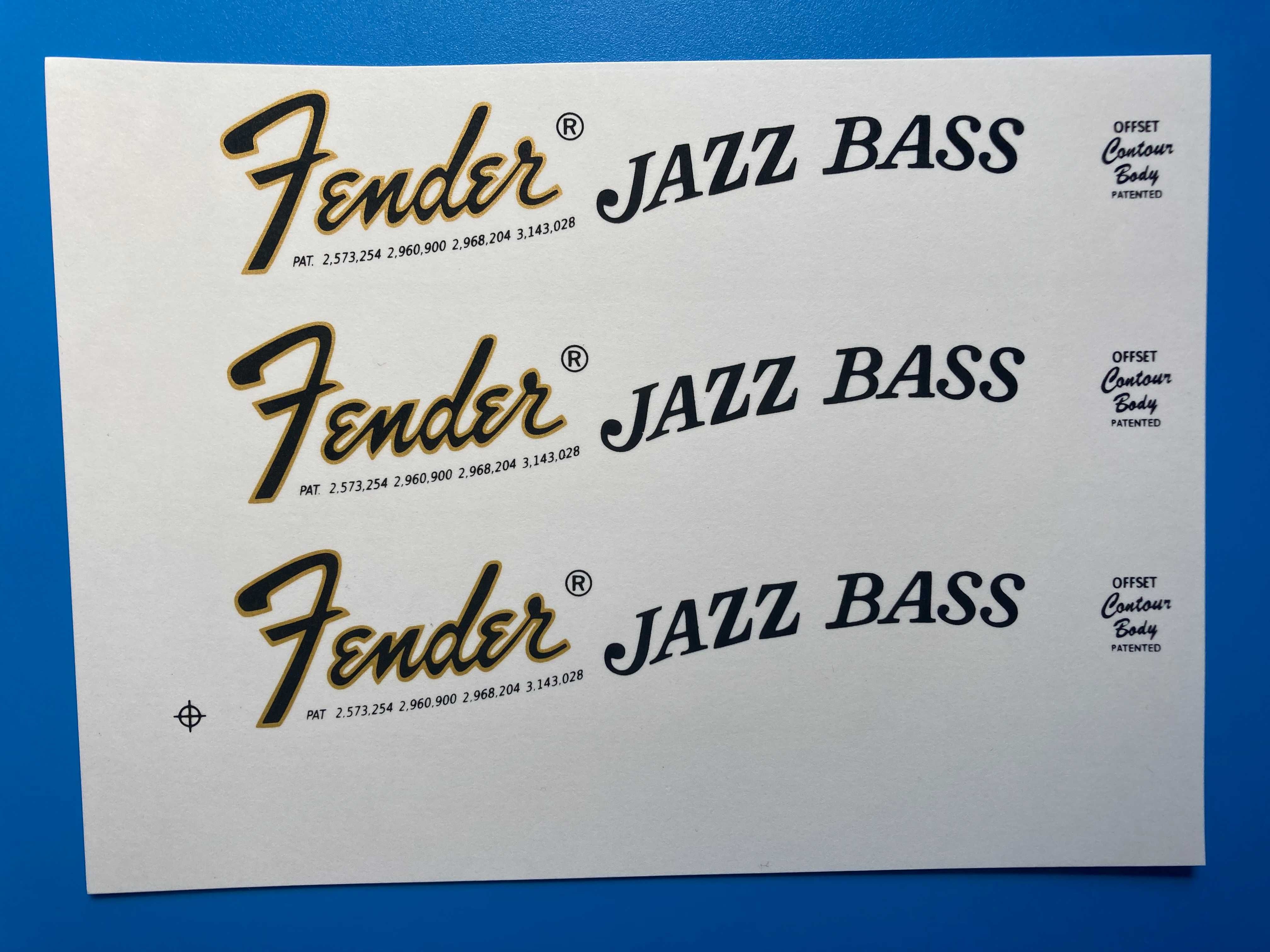 Gitara Fender Jazz Bass Logo Naklejka