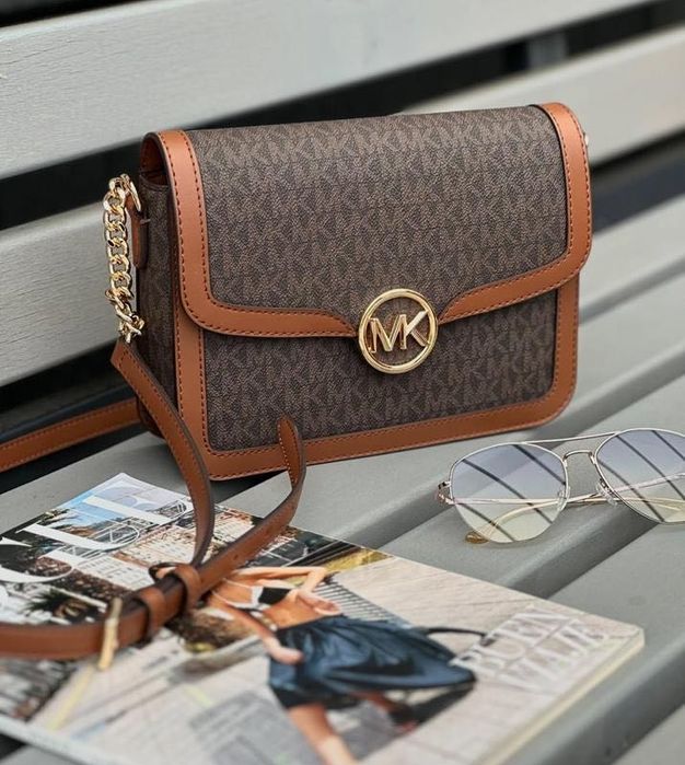 Оригінальна сумка Michael Kors Leida Medium Signature Logo