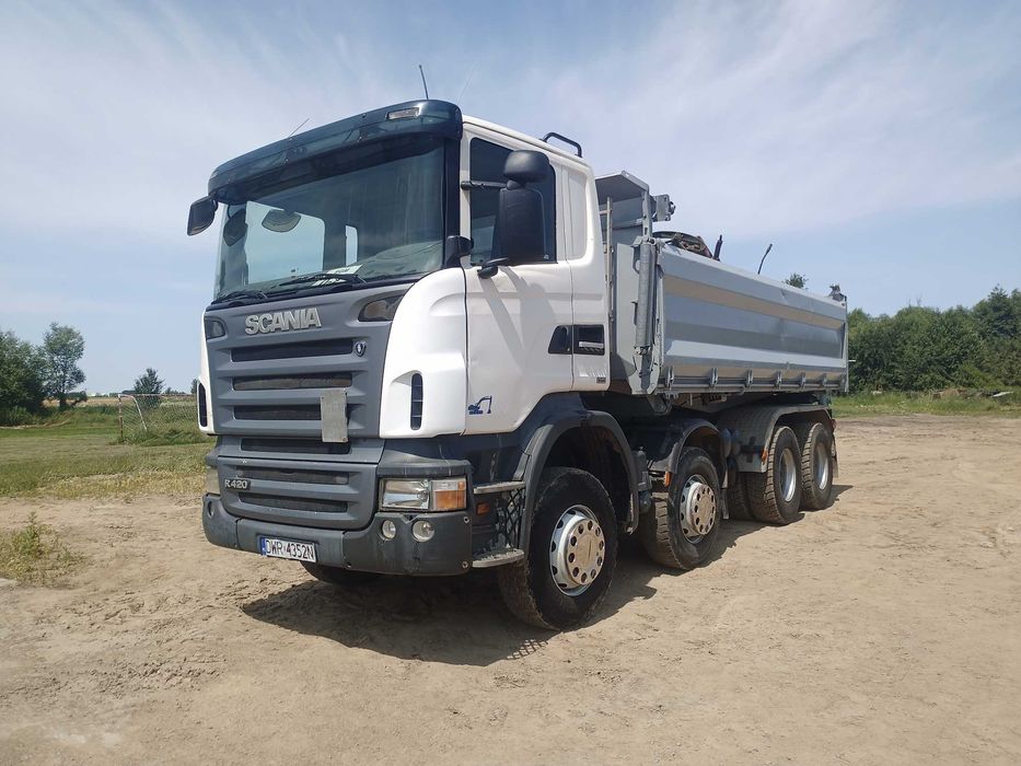 Scania R420 czterooska 4-oska 8x4 wywrotka 3-stronna wywrot