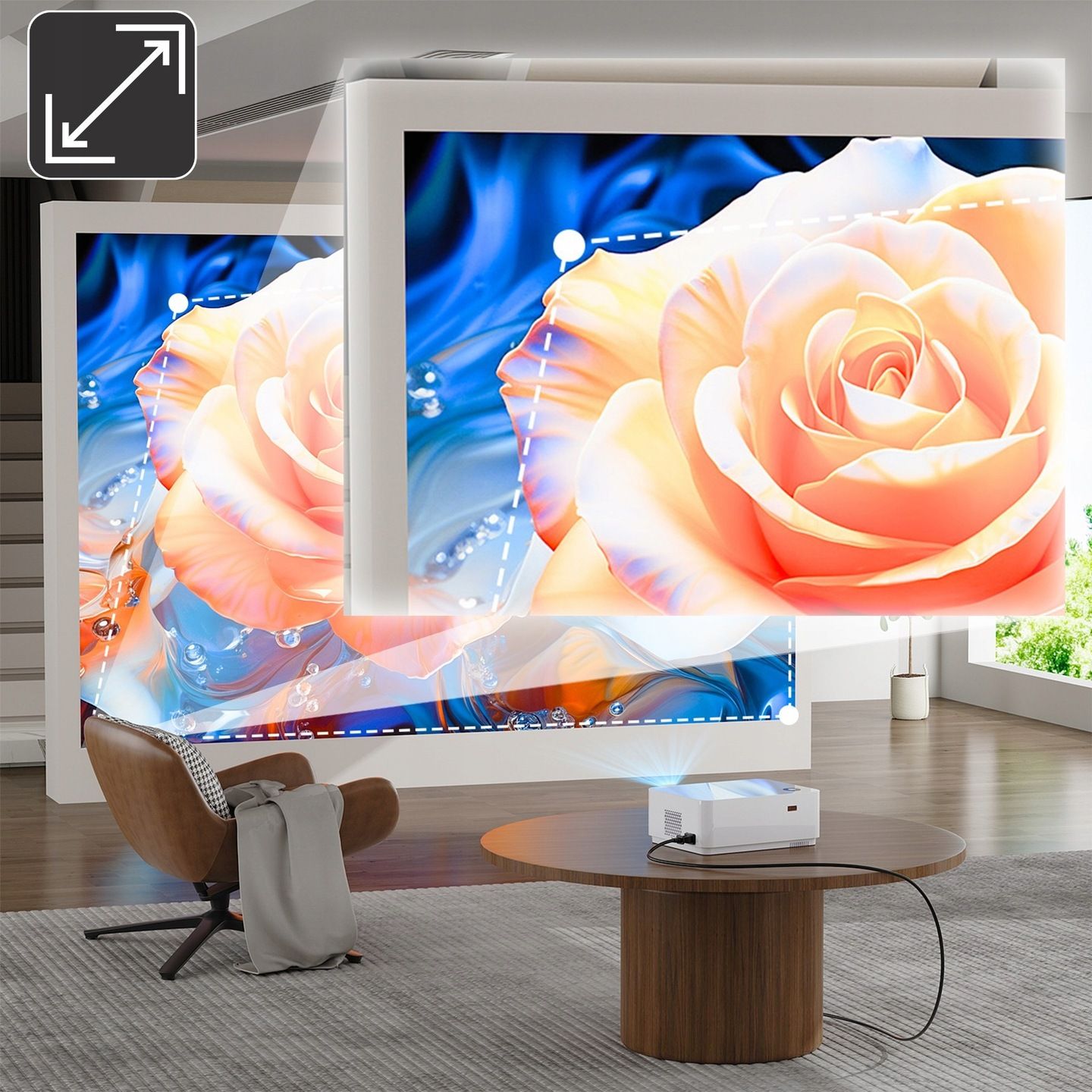 Projektor QIKtech Smart TV 4K 9000lm Bluetooth