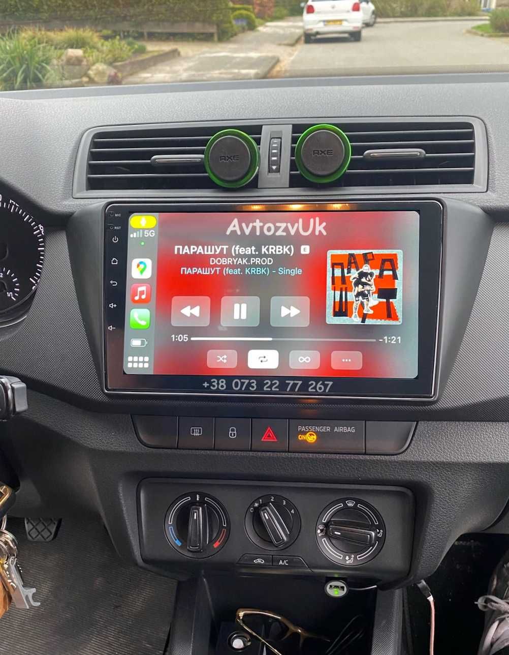Магнитола FABIA Skoda RAPID GPS 2 din Фабия Рапид CarPlay Android 14