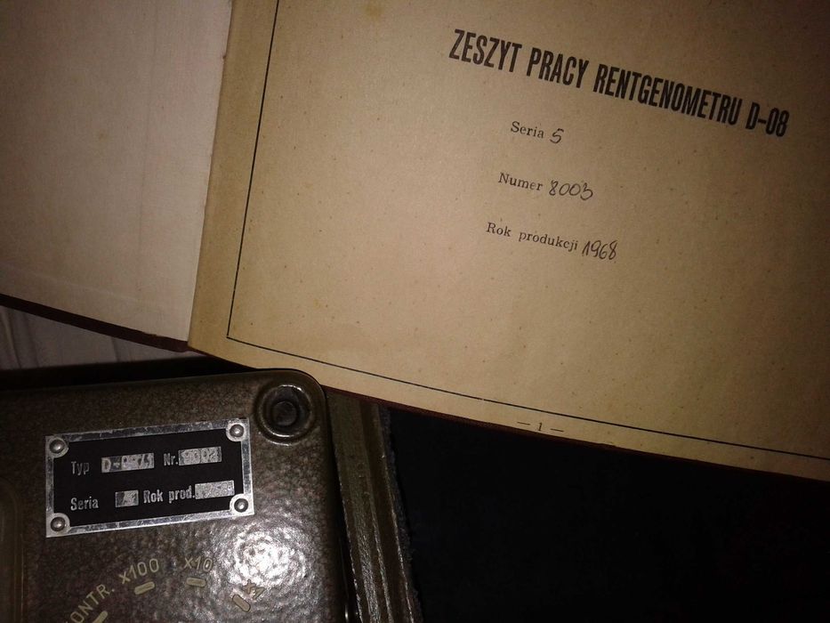 Rentgenometr D-08, dozymetr, licznik Geigera, OC, LWP, PRL