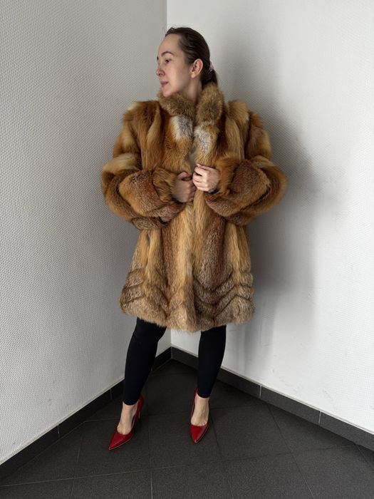 Futro z lisów, naturalne, oversize