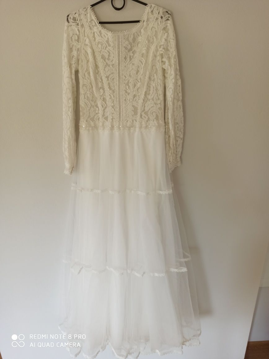 Suknia ślubna w stylu rustykalnym/romantycznym/boho,koronka,kryształki