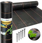 Agrotkanina 90g 3,2x50m czarna. Agrowłóknina na chwasty. Filtr UV 3%.