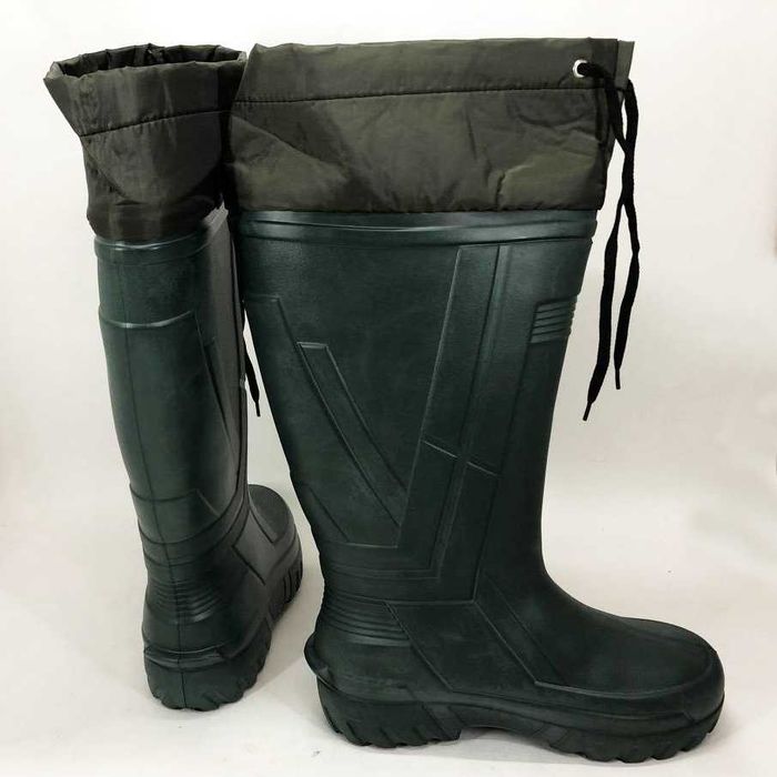 Якісні утеплені гумові чоботи високі.резинові сапоги утеплені чоловічі