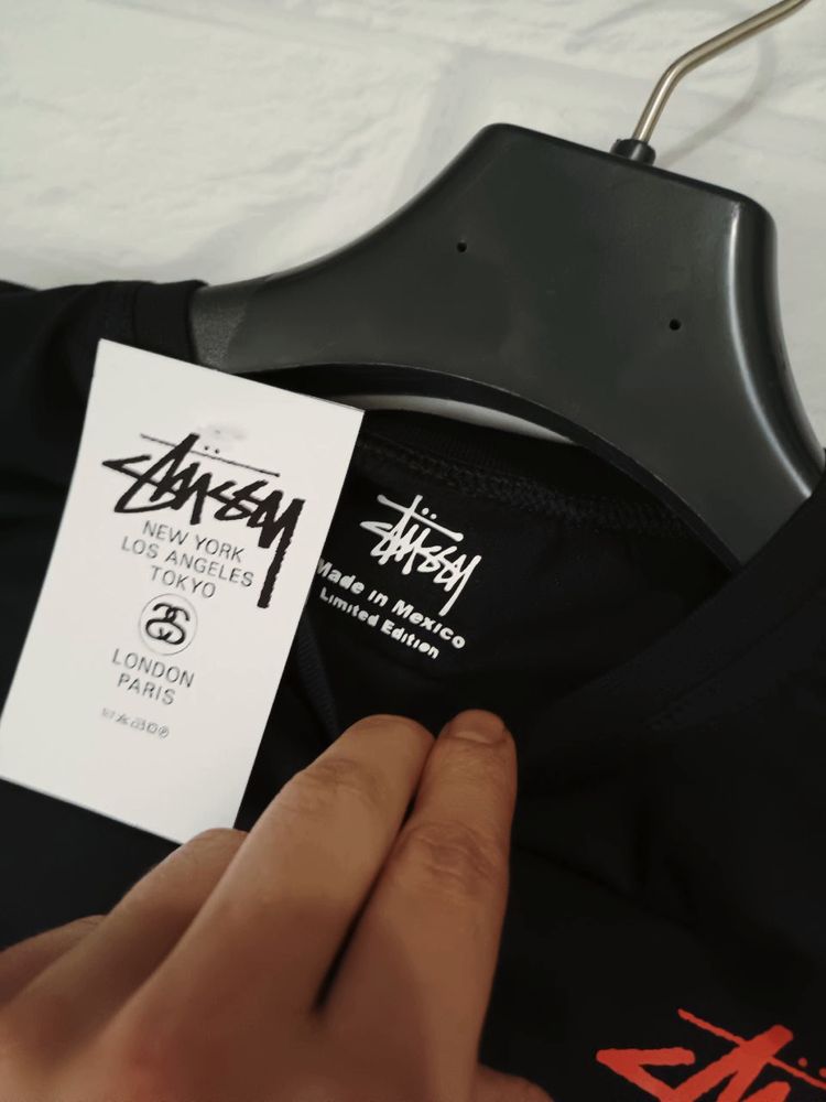 Чорна футболка Stussy Dover Street Стасси Стусси