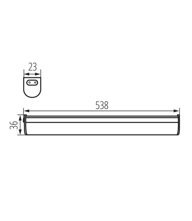Oprawa podszafkowa LED MERA 10W NW biała - 1040lm 4000K