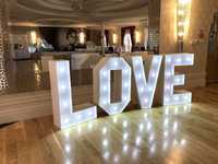 Podświetlane literki cyfry LED napis LOVE wesele miłość DEKORACJA
