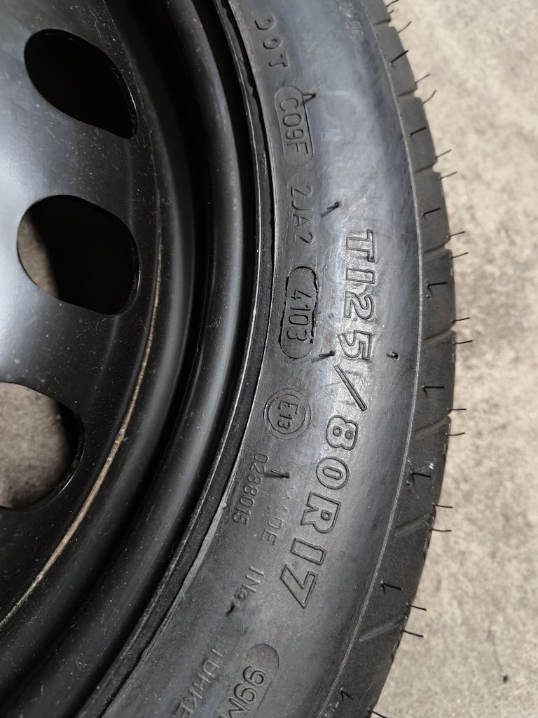 Koło Dojazdowe Dojazdówka 125/80 r17 5x112 ET35