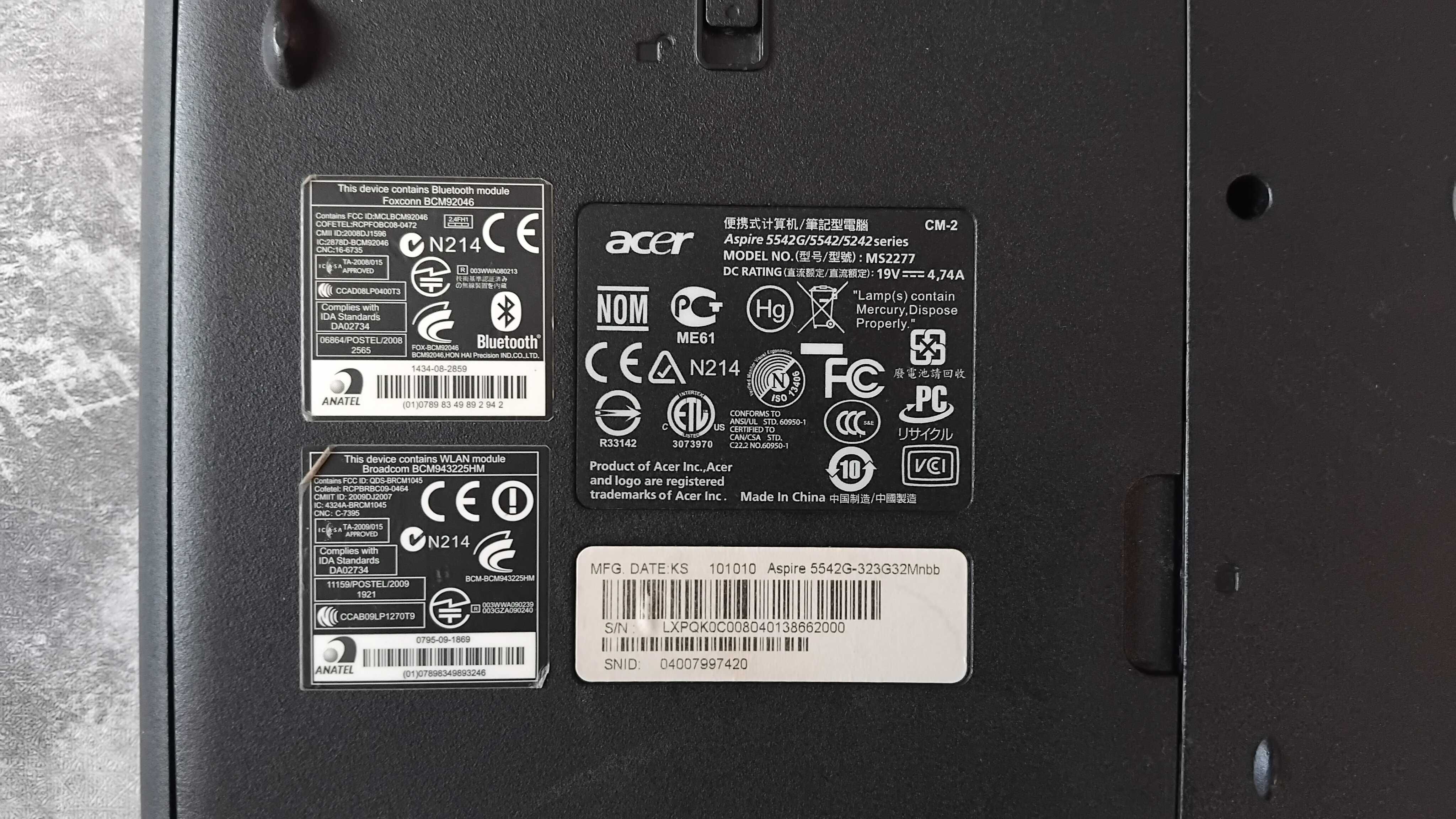 Ноутбук вживаний Acer Aspire 5542G