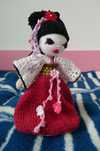 Lalka Gejsza. Rękodzieło amigurumi
