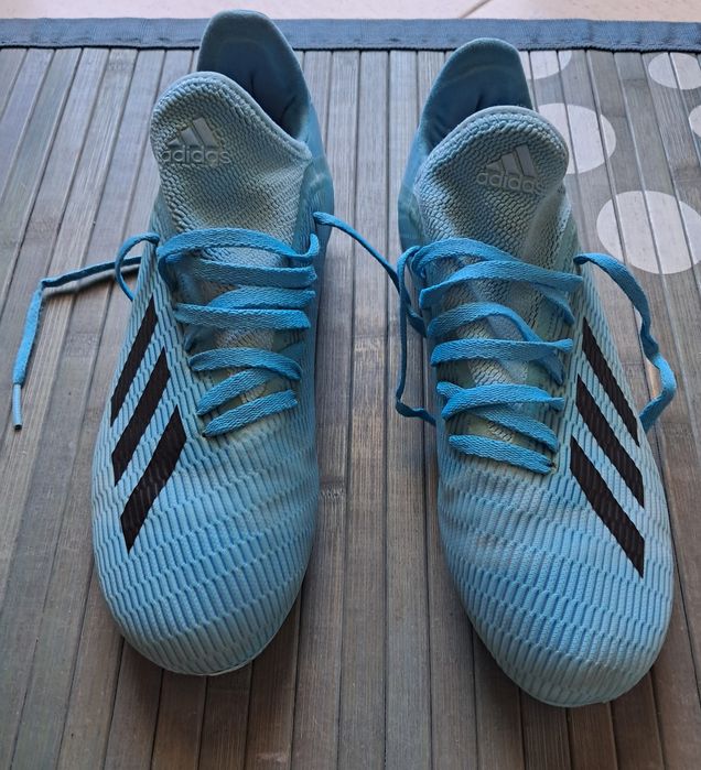 Chuteiras Adidas X 19.3 turquesa pitons n37