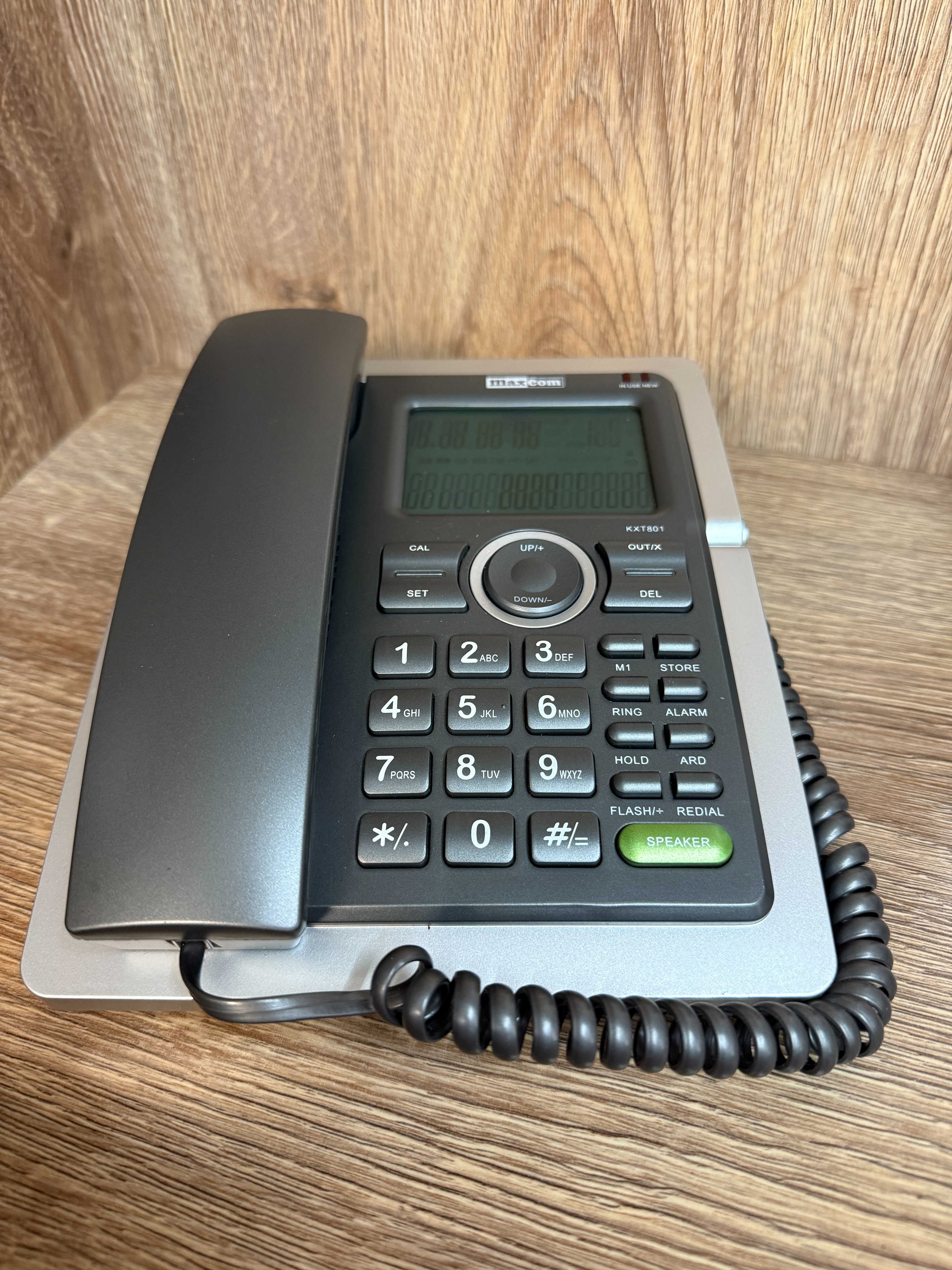 Telefon Przewodowy Stacjonarny MaxCom KXT801 Pudełko - jak nowy