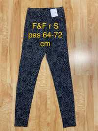 F&F Jegging rozm 36 czarne szare damskie spodnie legginsy nowe z metką