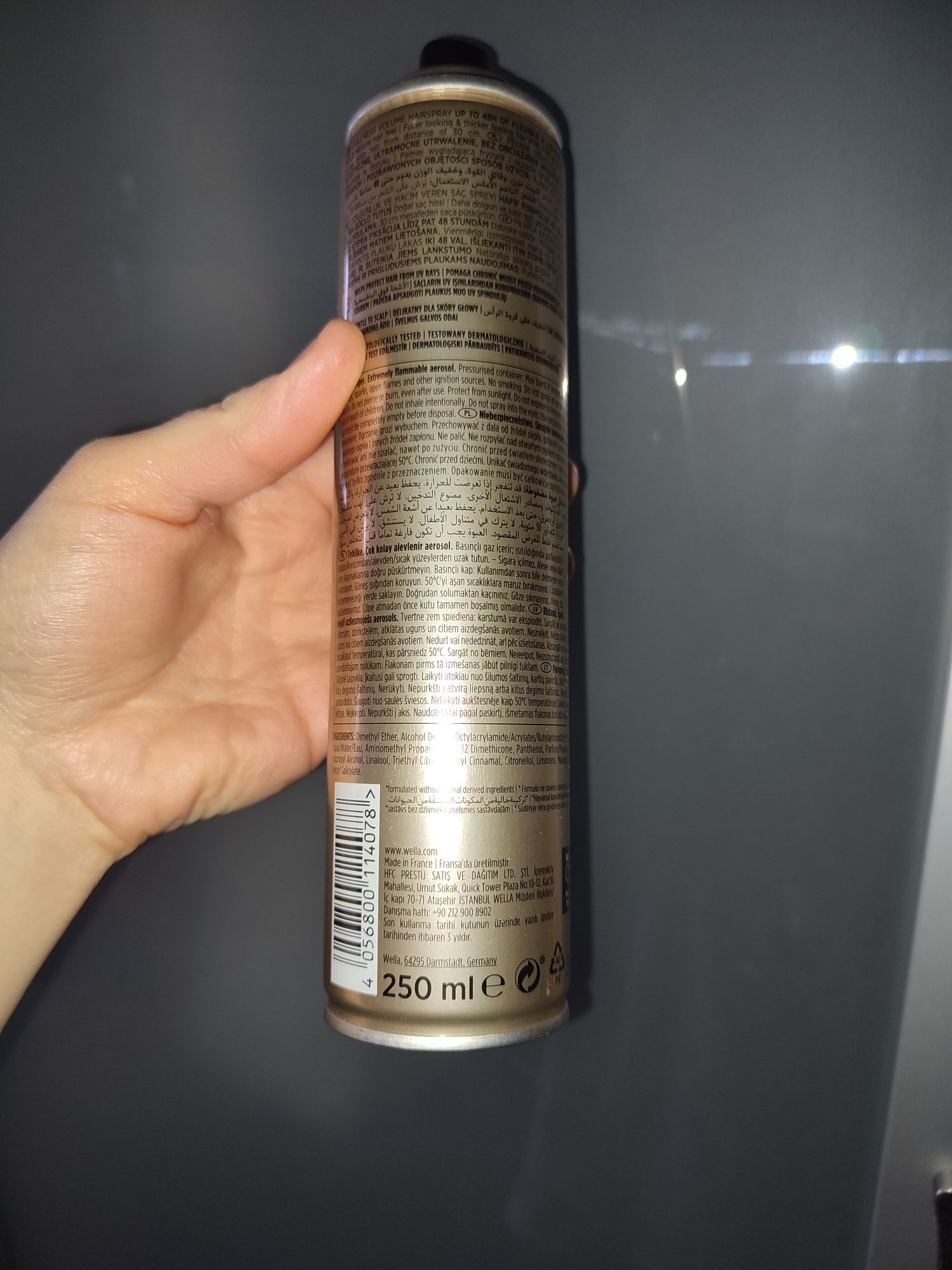 Wellaflex fullness volume 5 lakier do włosów 250 ml