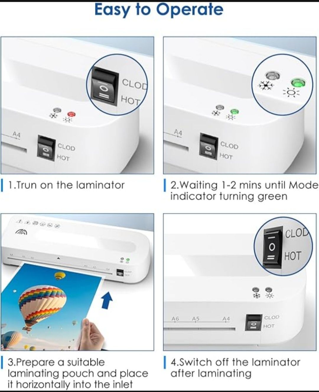 Laminator maxdone FN333 na gorąco, na zimno