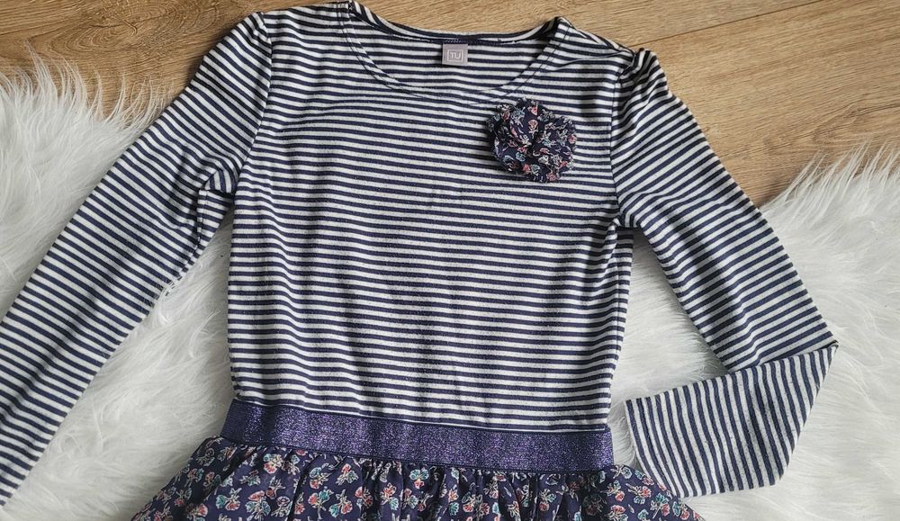 Sukienka z falbankami, TU, rozm. 128