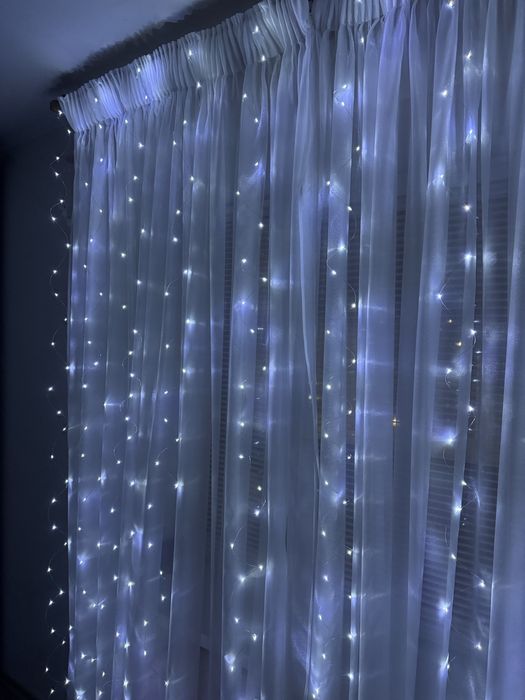 Гирлянда штора,роса 3*3, реальні фото!Led гірлянда 3 кольори,usb,пульт