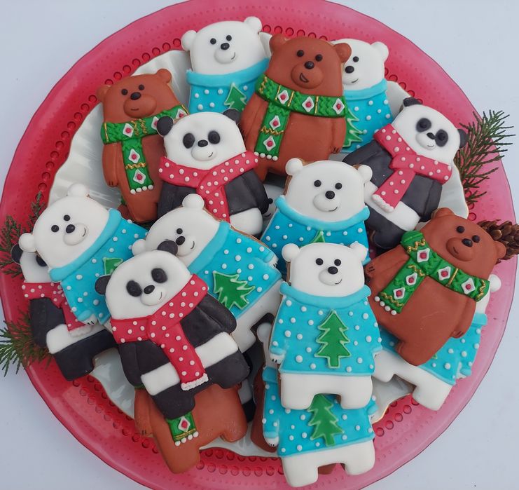 Pierniczki We Bare Bears Misie Prezent Zestaw Mikołajki Gwiazdka