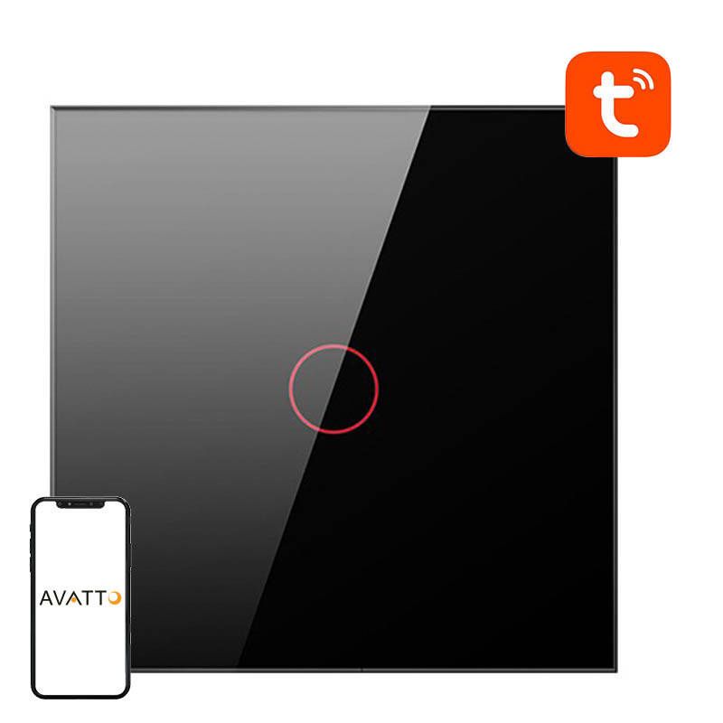 Włącznik Dotykowy Światła Zigbee Avatto Lzts02-Eu-B1 Smart Tuya Czarny