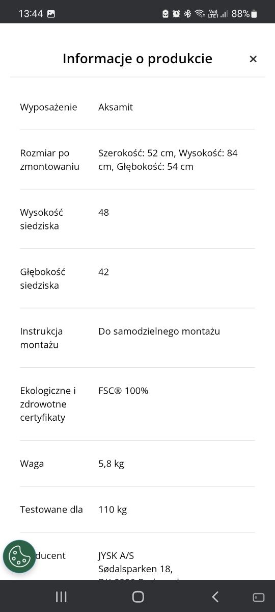 Krzesło szare Kokked