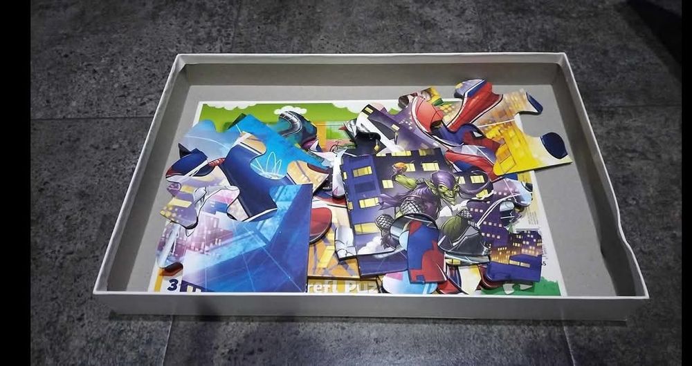 4układanki Puzzle dla chłopca 3+ Zestaw puzzli