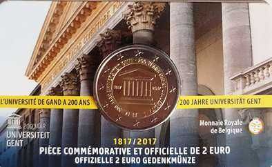 Bélgica - 2€ comemorativas em Coincards BNC