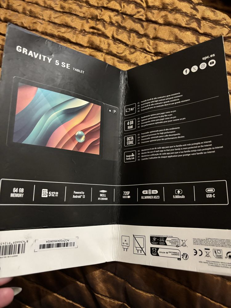Tablet Gravity 5 SE 10,1” Android 13 - 64GB Memoria Interna