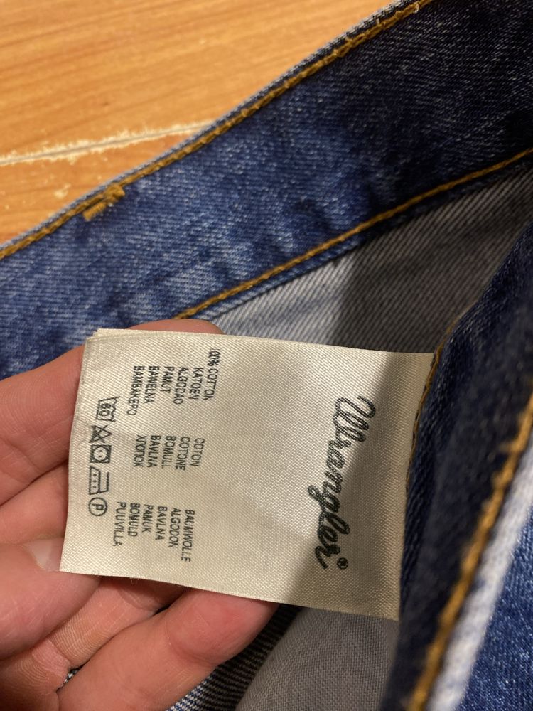 (S-M) Синие джинсы WRANGLER сині джинси