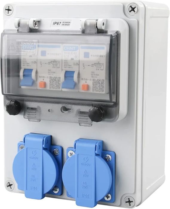 Rozdzielnia 16A budowlana skrzynka rozdzielcza z wyłącznikiem FI 2 x 2