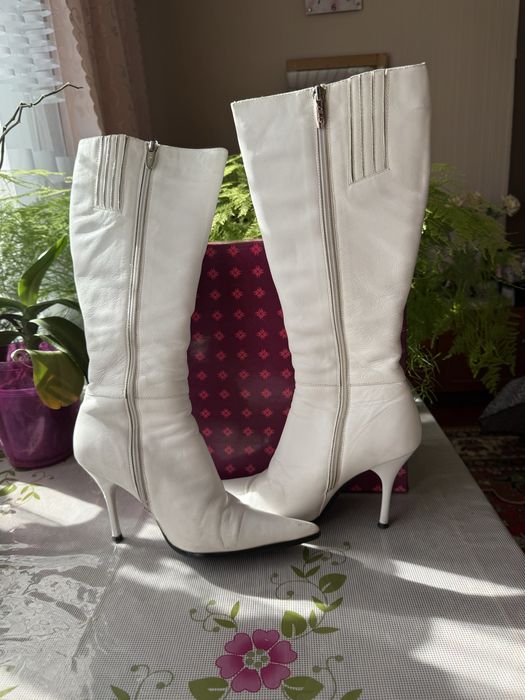 Сапоги білі зимові чоботи