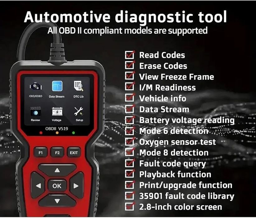 Tester diagnostyczny interfejs OBD2 skaner uniwersalny auta komputer