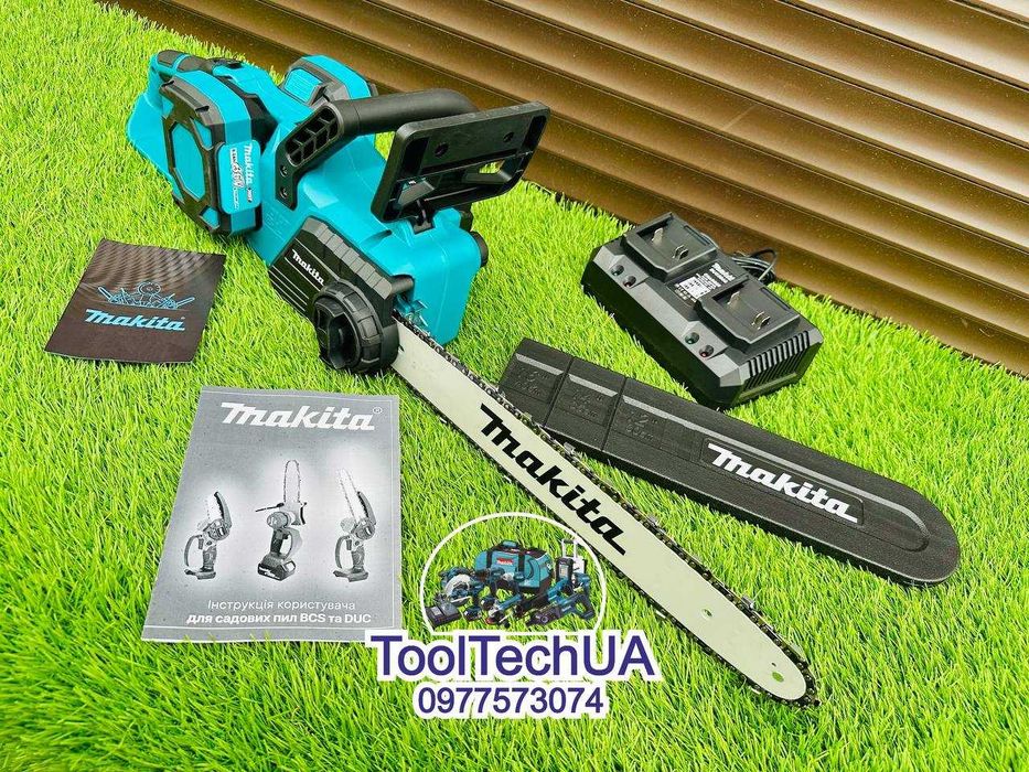 Акумуляторна цепна пила Makita DUC356BL Зарядка на 2 АКБ 36/8 2 режими