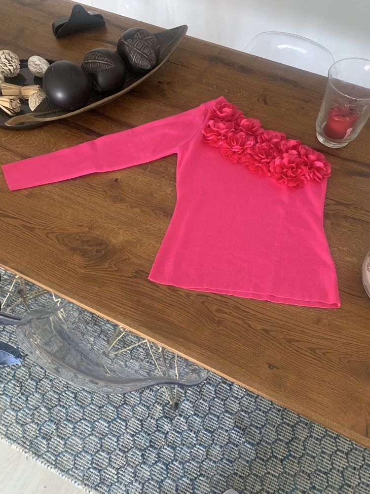 Camisola rosa tamanho único nova