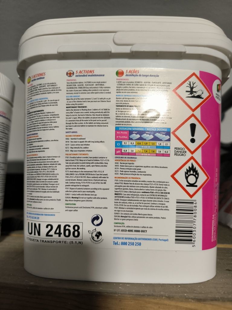 Swimpool 5 ações (5 kg/tabletes de 250g) NOVO