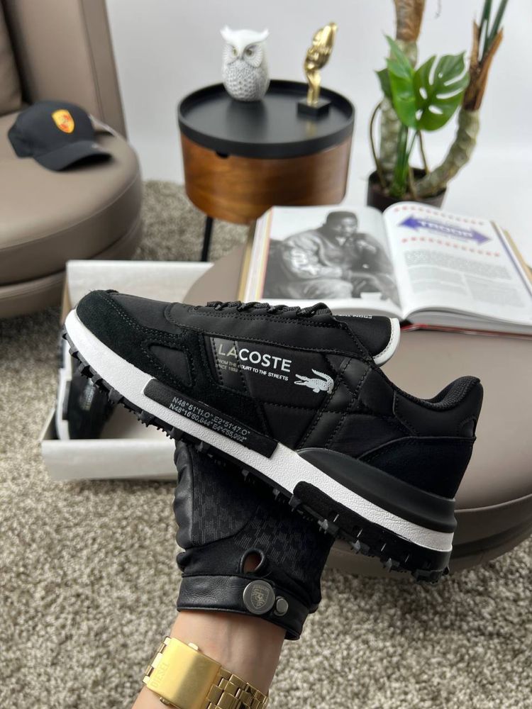 Чоловічі кросівки лакоста еліт актів Lacoste Elite Active Black White