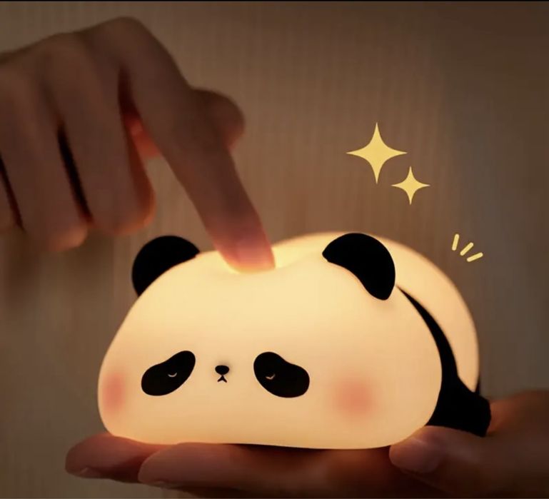 Нічник силіконовий у вигляді панди з акумулятором
