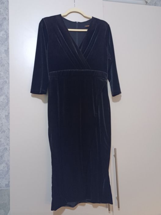 Сукня міді оксамитова (велюрова) міді на запах 48-50 (L-XL )