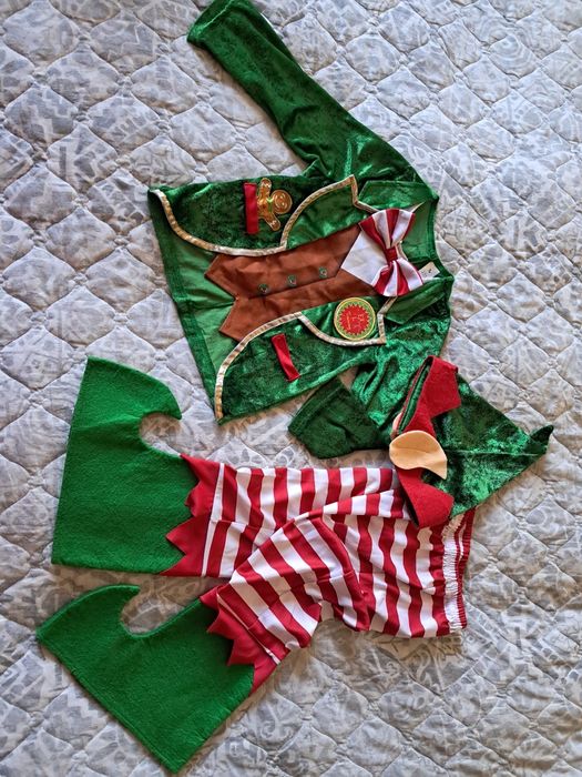 Карнавальний костюм Гном , Ельф чи  Помічник Санти  р.98